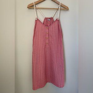 Steven Alan Striped Seersucker Rope Pink Dress